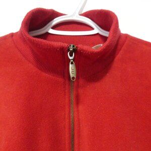 Vintage | LIZ CLAIBORNE - Lizwear | large | Red Half Zip-Up Fleece Pullover
